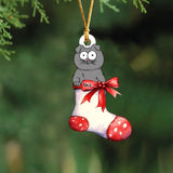 Personalized Cat Sock Christmas Gift Acrylic Ornament Printed NTMTHN23550