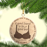 Personalized A Good Friend Is Like A Good Bra Wooden Ornament Printed HTHHN23588