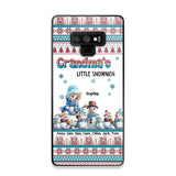 Personalized Grandma's Little Snowmen Custom Kid Names Phonecase Printed MTPN23524