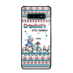 Personalized Grandma's Little Snowmen Custom Kid Names Phonecase Printed MTPN23524