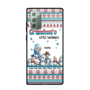 Personalized Grandma's Little Snowmen Custom Kid Names Phonecase Printed MTPN23524