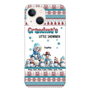 Personalized Grandma's Little Snowmen Custom Kid Names Phonecase Printed MTPN23524