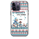 Personalized Grandma's Little Snowmen Custom Kid Names Phonecase Printed MTPN23524