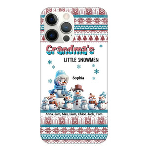 Personalized Grandma's Little Snowmen Custom Kid Names Phonecase Printed MTPN23524