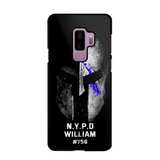 Personalized Spartan Helmet Police Department Custom Name & Badge Number Phonecase Printed QTKVH23591