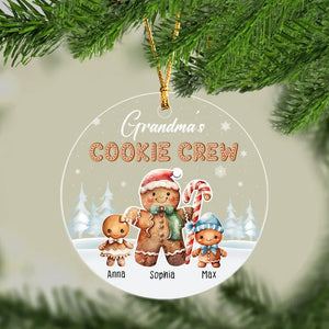 Personalized Grandma & Cookie Crew Ginger Bread Acrylic Ornament Printed HTHHN23592