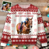 Personalized Just A Girl Who Loves Horse Sweater Printed LDMPTN23542