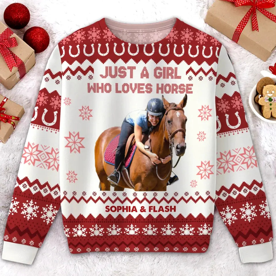 Personalized Just A Girl Who Loves Horse Sweater Printed LDMPTN23542