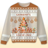 Personalized Grandma's Cookie Crew & Kid Names Ugly Sweater Printed HTHHN23664