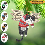 Personalized I Can Even Fly With My New Wings Cat Memorial Wooden Ornament Printed LDMPTN23677