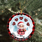 Personalized Nanaclaus Ceramic Ornament Printed NTMTHN23710