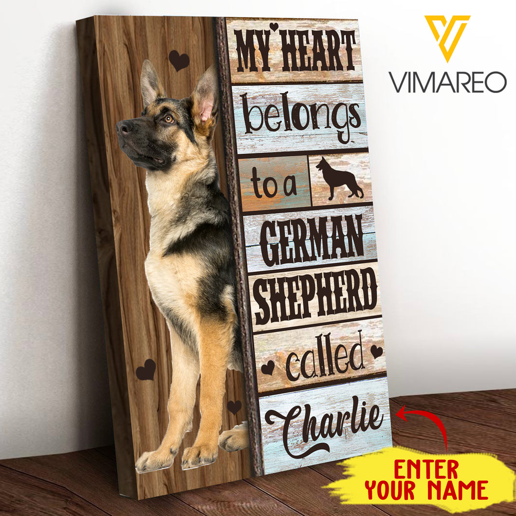 PERSONALIZED German Shepherd DOG CANVAS AUG-MA23