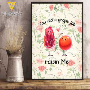 Grape Job Rasin Me Mother's day Canvas