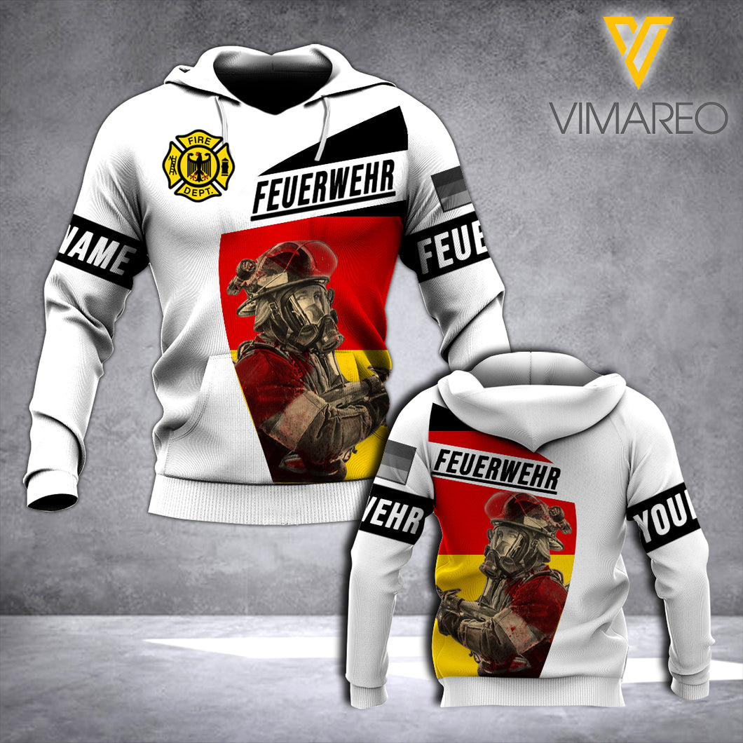 PHN PERSONALIZED GERMAN FIREFIGHTER HOODIE 3D PRINTED APR-MD14