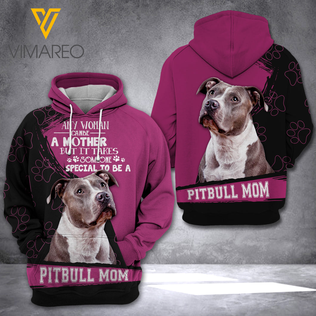 AH PITBULL DOG HOODIE 3D PRINTED FEB-QH03