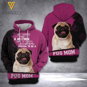 AH PUG DOG HOODIE 3D PRINTED FEB-QH05