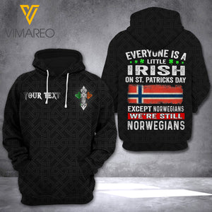 AH PERSONALIZED S.T PATRICK'S DAY NORWEGIANS HOODIE 3D PRINTED MAR-QH05