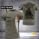 Customized Serbia Soldier 3D Printed Shirt EZT074