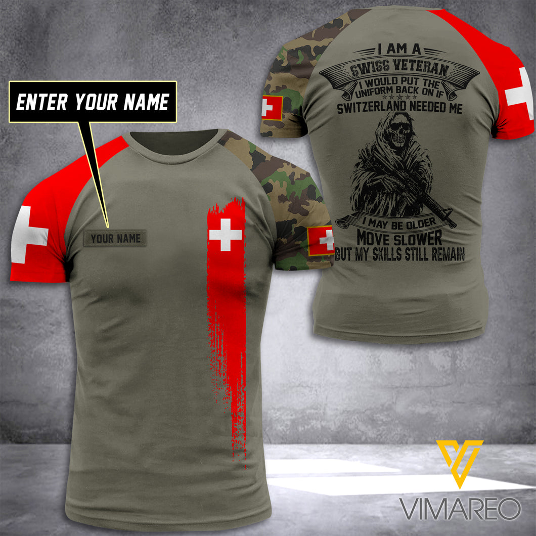 Customized Swiss Soldier 3D Printed Combat Shirt EZT084