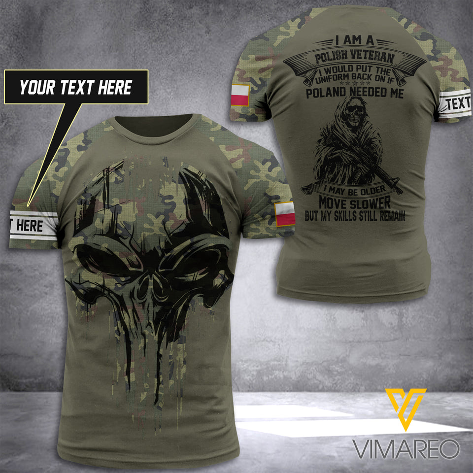 Customized Poland Soldier 3D Printed Combat Shirt EZT070621