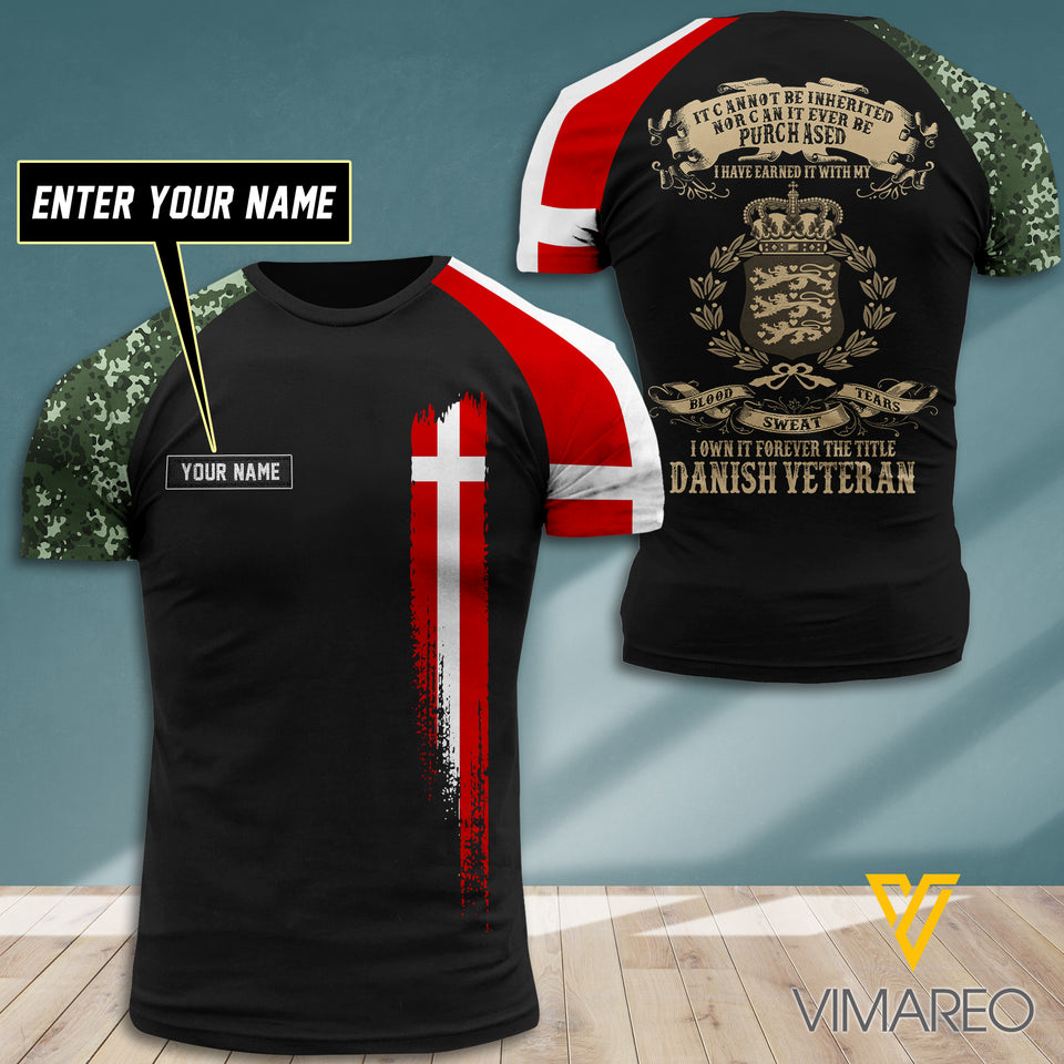 Customized Denmark soldier 3D Printed Shirt EZT0307