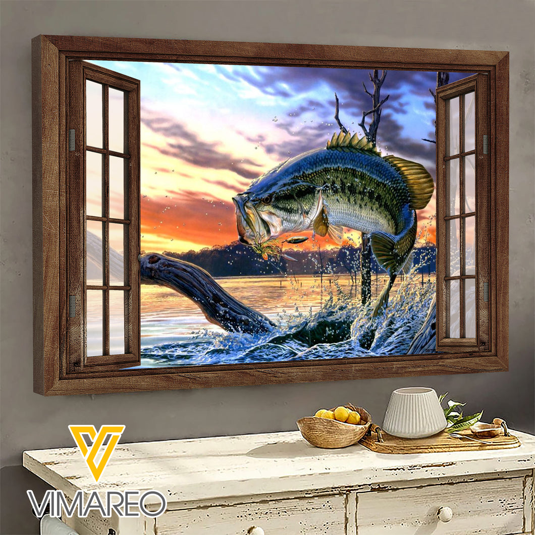 Fish Hunter Canvas Printed DEC-LN21