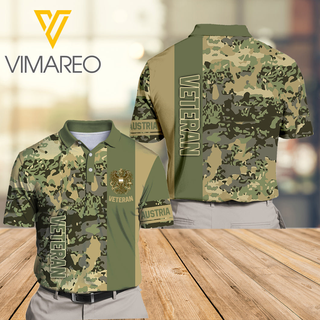 Austrian Veterans POLO SHIRT 3D PRINTED JUL-MQ16