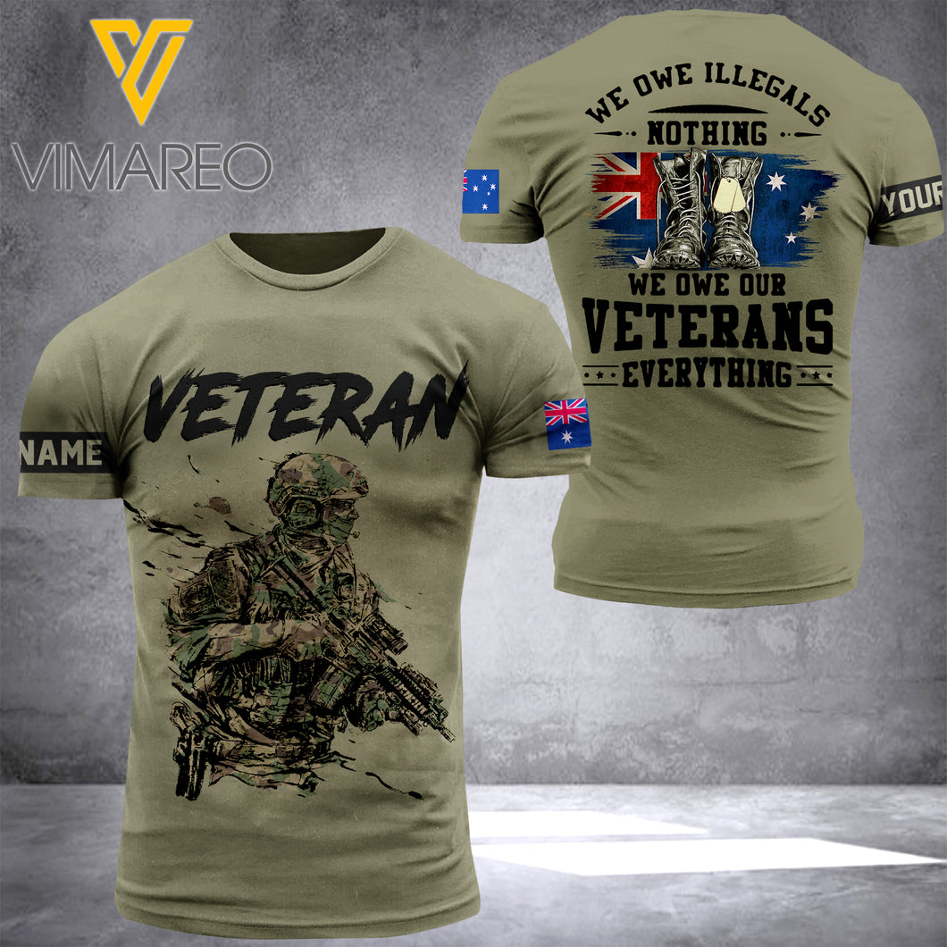 AUSTRALIAN VETERAN CUSTOMIZE T-SHIRT