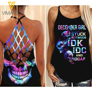 DECEMBER GIRL CRISS-CROSS OPEN BACK CAMISOLE TANK TOP