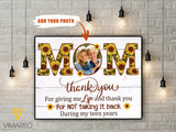 THANK YOU MOM FOR EVERYTHING - PERSONALIZED CANVAS