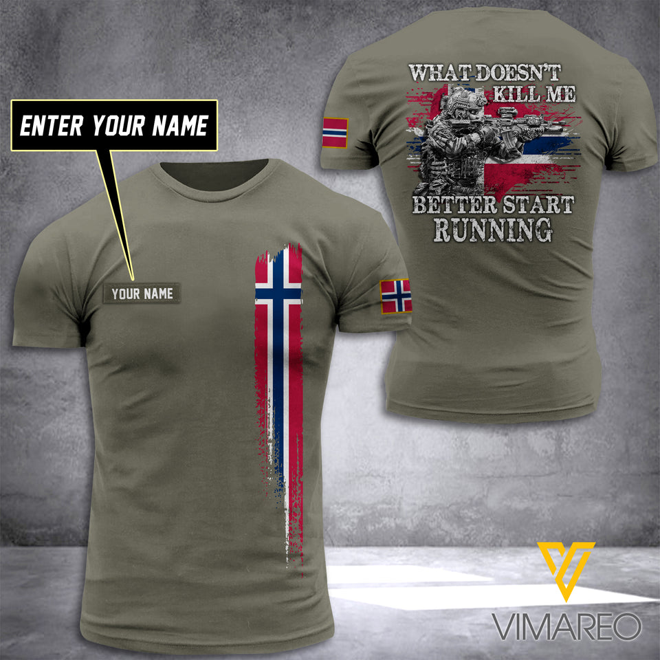 Customized Norway Army 3D Printed TShirt 1004NGBTH