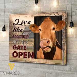 angus CATTLE CANVAS GATE