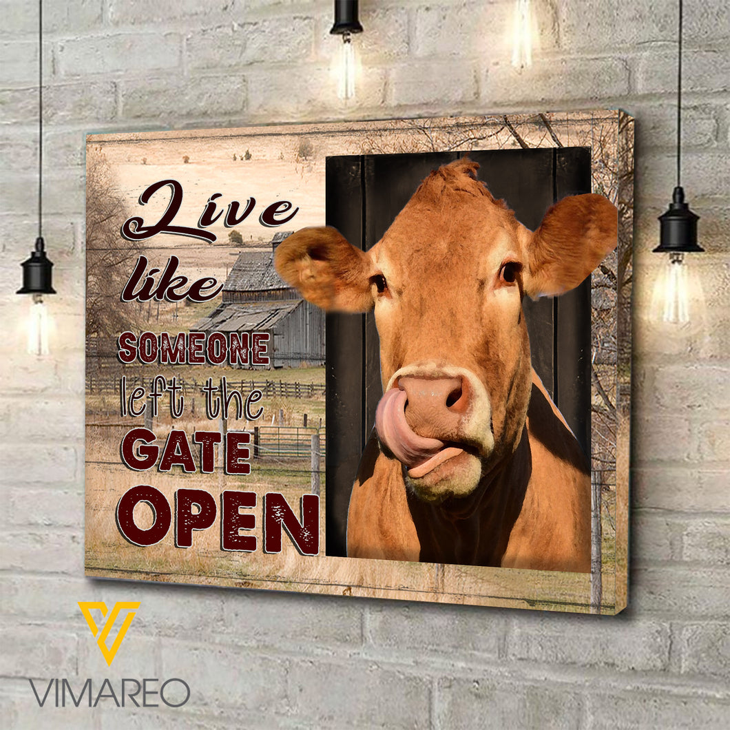 angus CATTLE CANVAS GATE