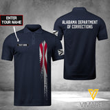 ALABAMA DEPARTMENT OF CORRECTIONS POLO SHIRT 3D PRINTED TMT