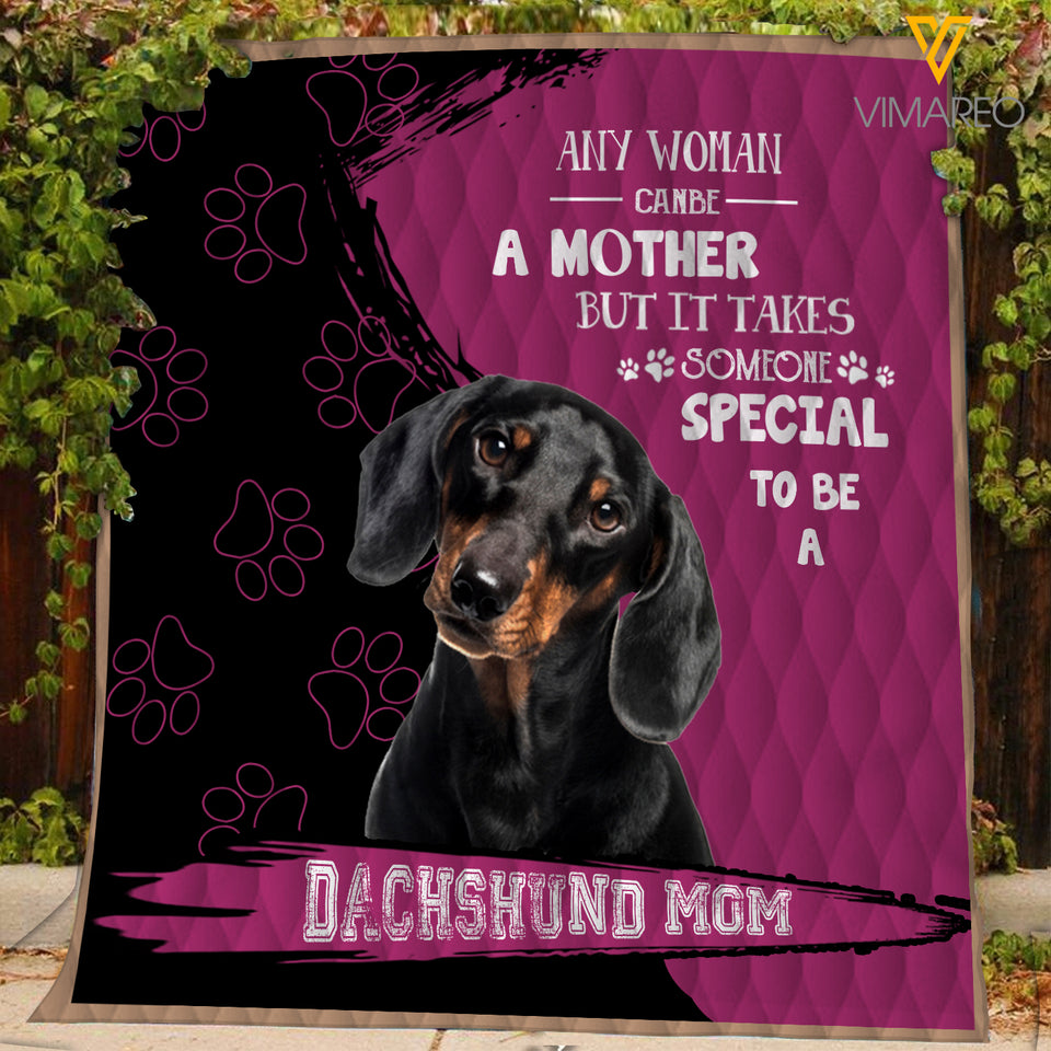 AH DACHSHUND DOG QUILT PRINTED FEB-MA17