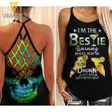 BESTIE DRUNK CRISS-CROSS OPEN BACK CAMISOLE TANK TOP