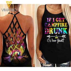 CAMPING BESTIE CRISS-CROSS OPEN BACK CAMISOLE TANK TOP