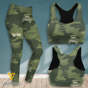 JEEP ARMY COLOR SPORT BRA/LEGGING