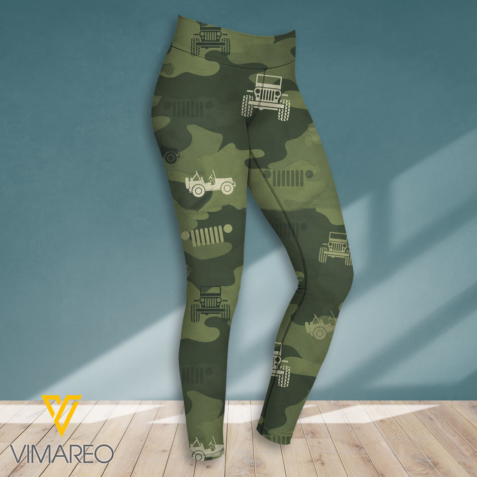 JEEP ARMY COLOR SPORT BRA/LEGGING