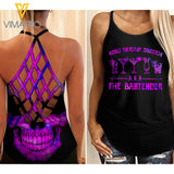 AKA the bartender Criss-Cross Open Back Camisole Tank Top