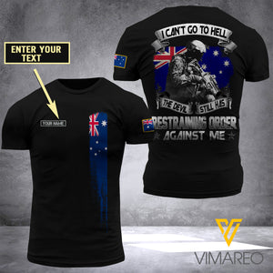 Customized Australian Soldier 3D Printed Combat Shirt EZA230621