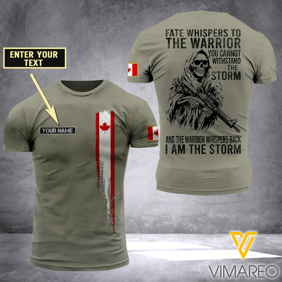 Customized Canadian soldier 3D Printed Shirt EZA074