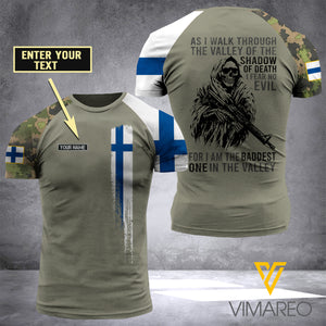 Customized Finland Soldier 3D Printed Combat Shirt EZA134