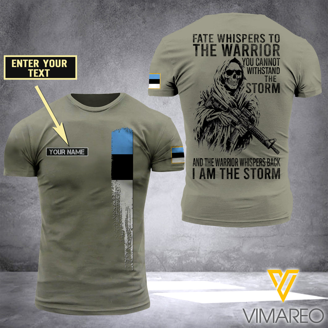 Customized Estonia Soldier 3D Printed Storm Shirt EZA134