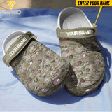 PERSONALIZED US CAMO CLOG SLIPPER SHOES RUBBER BOTTOM