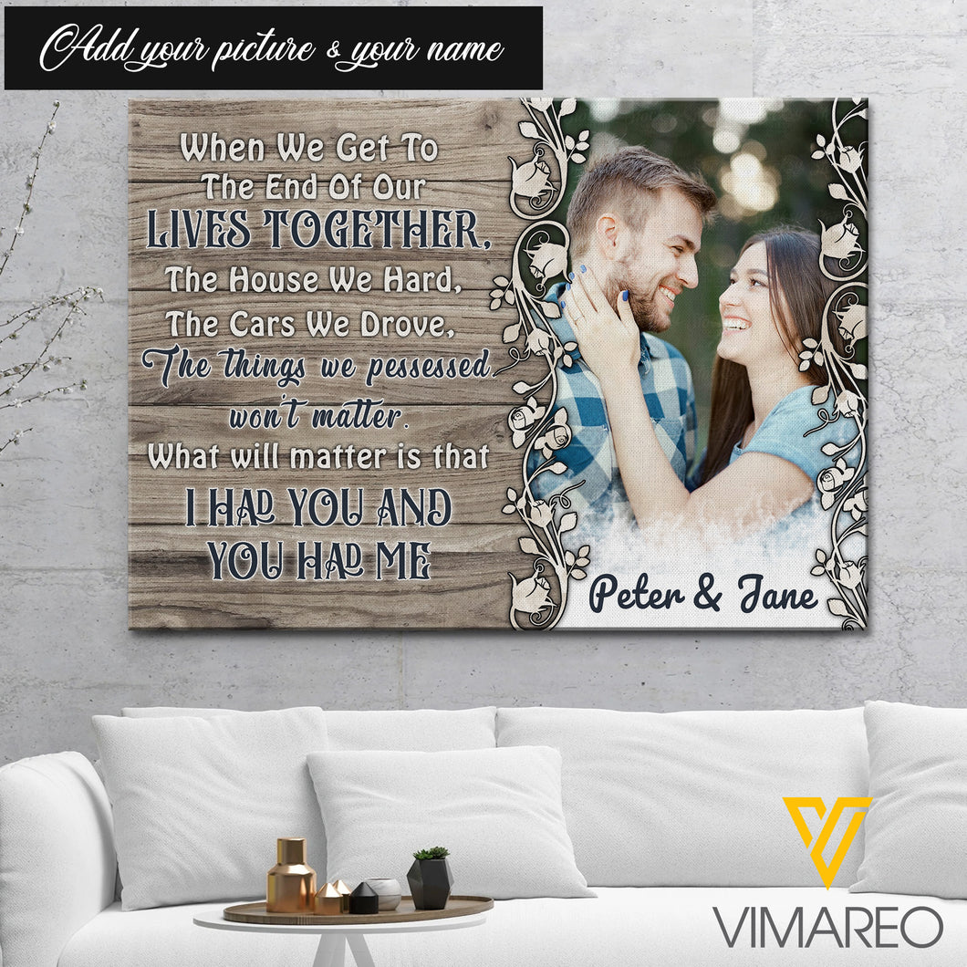 PERSONALIZED CANVAS WHEN WE GET LIVE TOGETHER COUPLE FAMILY