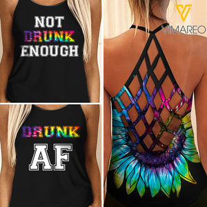 DRUNK BESTIES CRISS-CROSS OPEN BACK TANK TOP