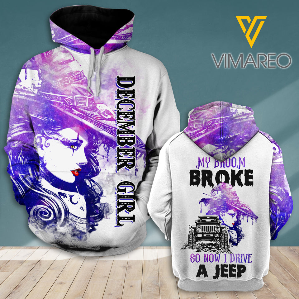 MY ROOM BROKE DRIVE A JEEP DECEMBER GIRL 3D HOODIE PRINTED TNDT1409