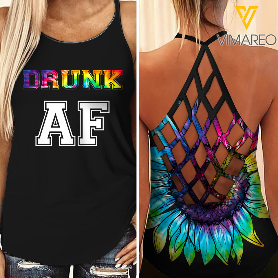 DRUNK BESTIES CRISS-CROSS OPEN BACK TANK TOP