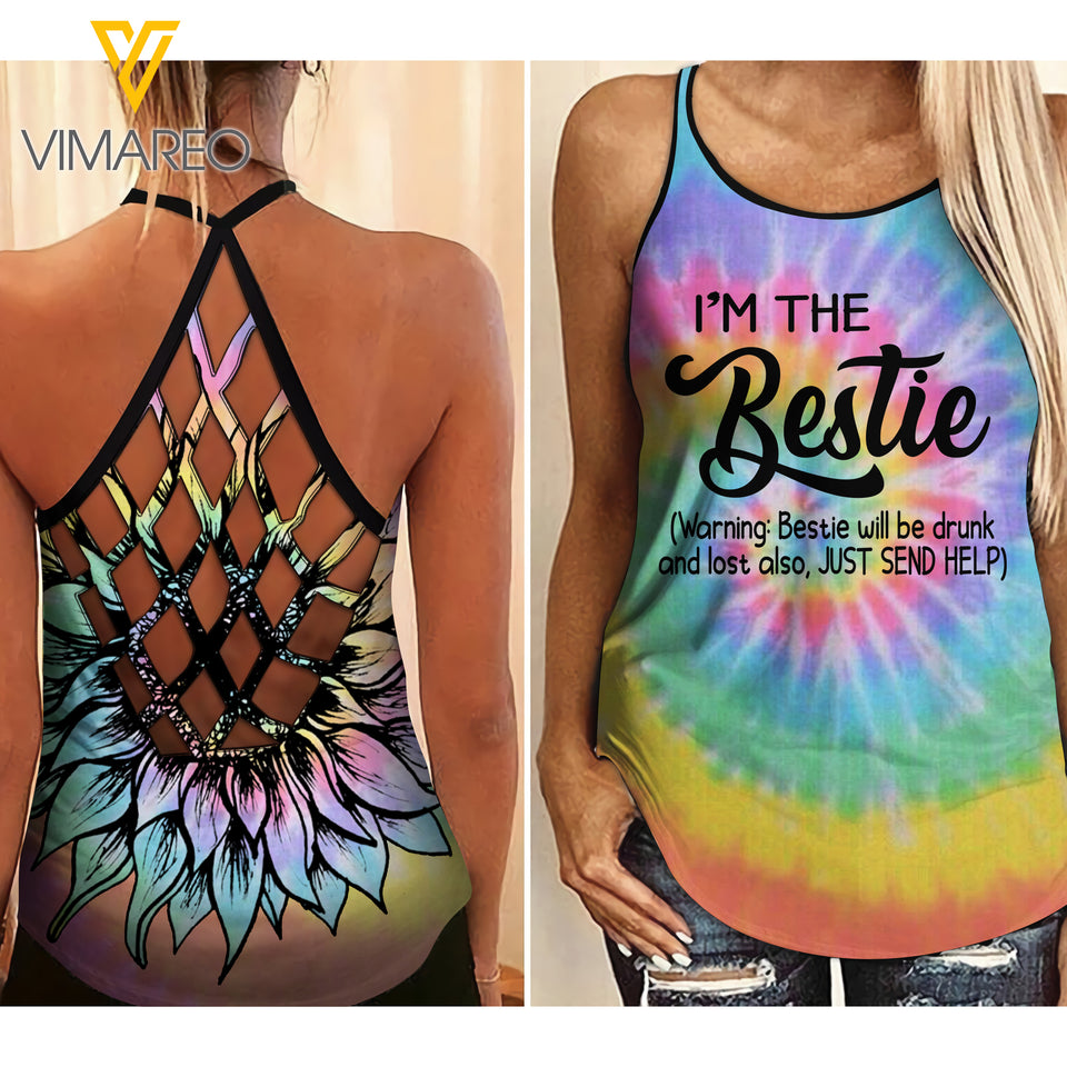 Bestie Criss-Cross Open Back Camisole Tank Top MCNHT1